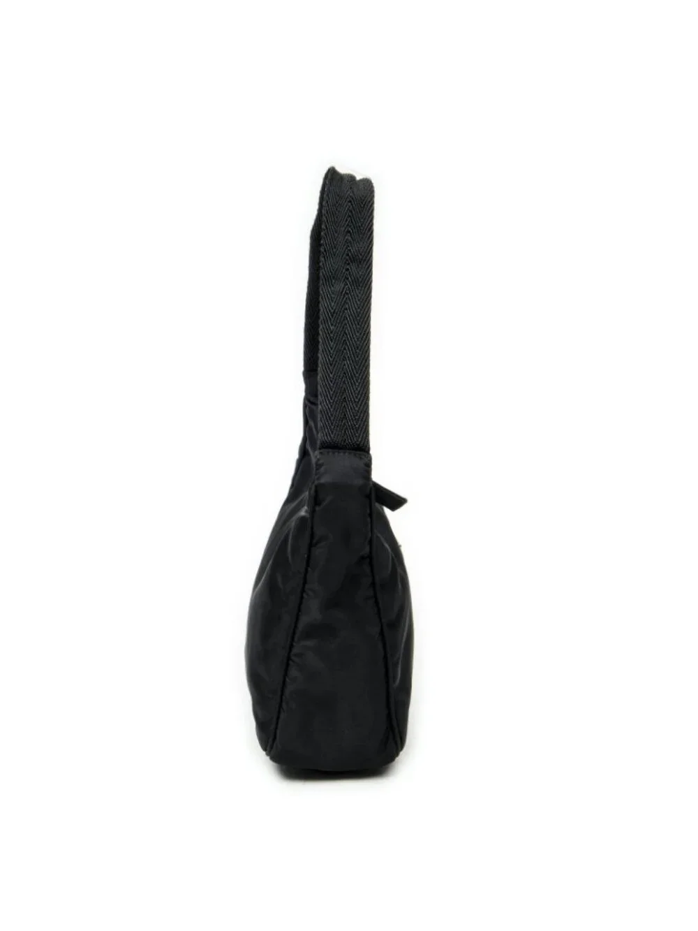 Prada Mini Zip Hobo Black Nylon Canvas - Picture 14 of 15